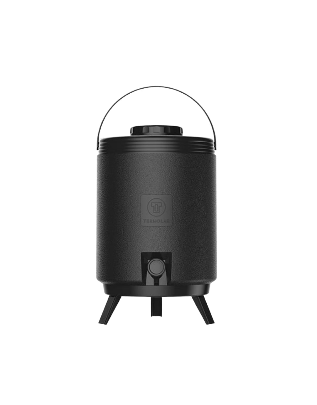 Termo Termolar Plástico 15 Litros Color Negro Vista Frontal | Importadora Romax Chile