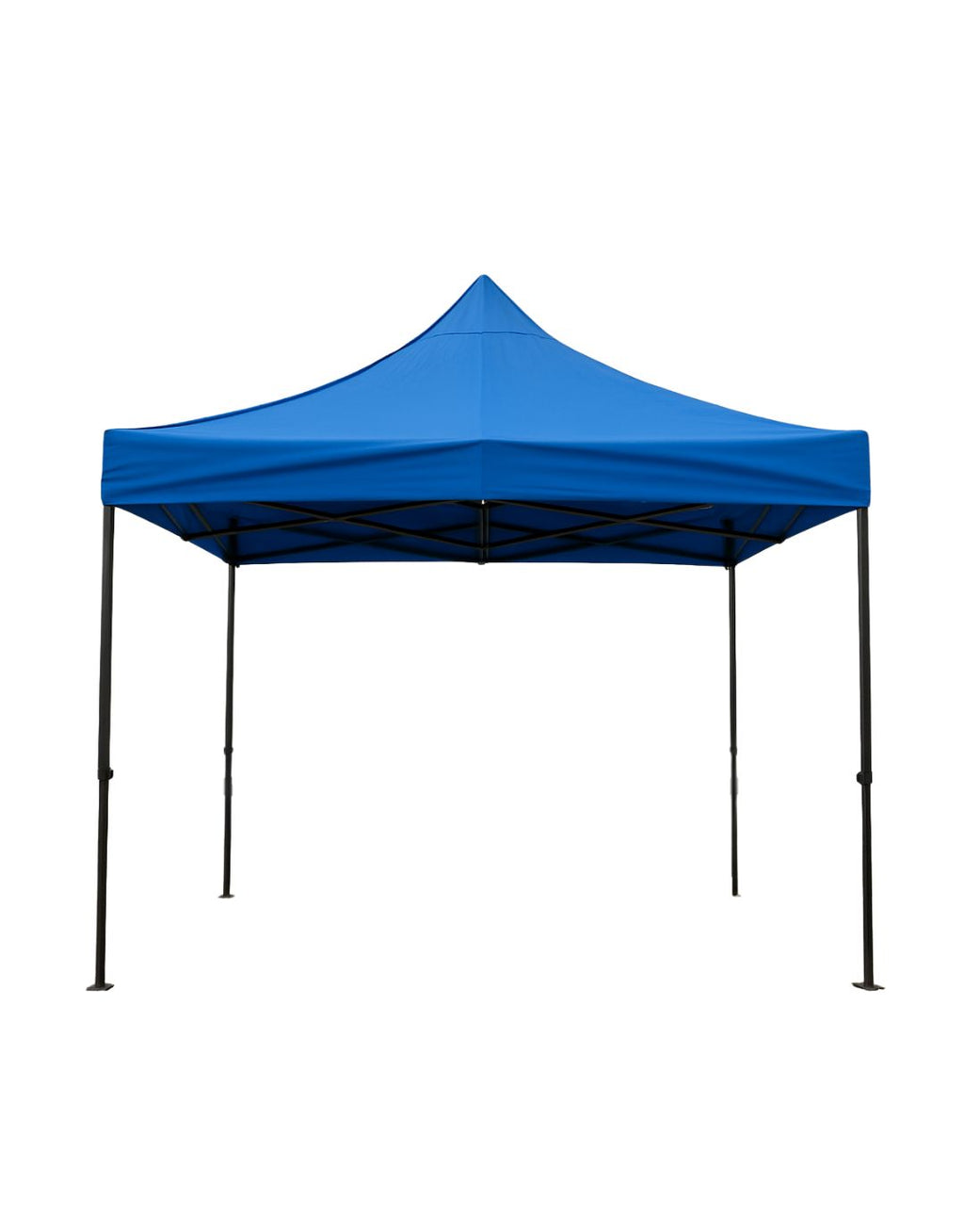 Toldo Plegable 3x3 Metros Azul Vista Frontal Armado | Importadora Romax Chile
