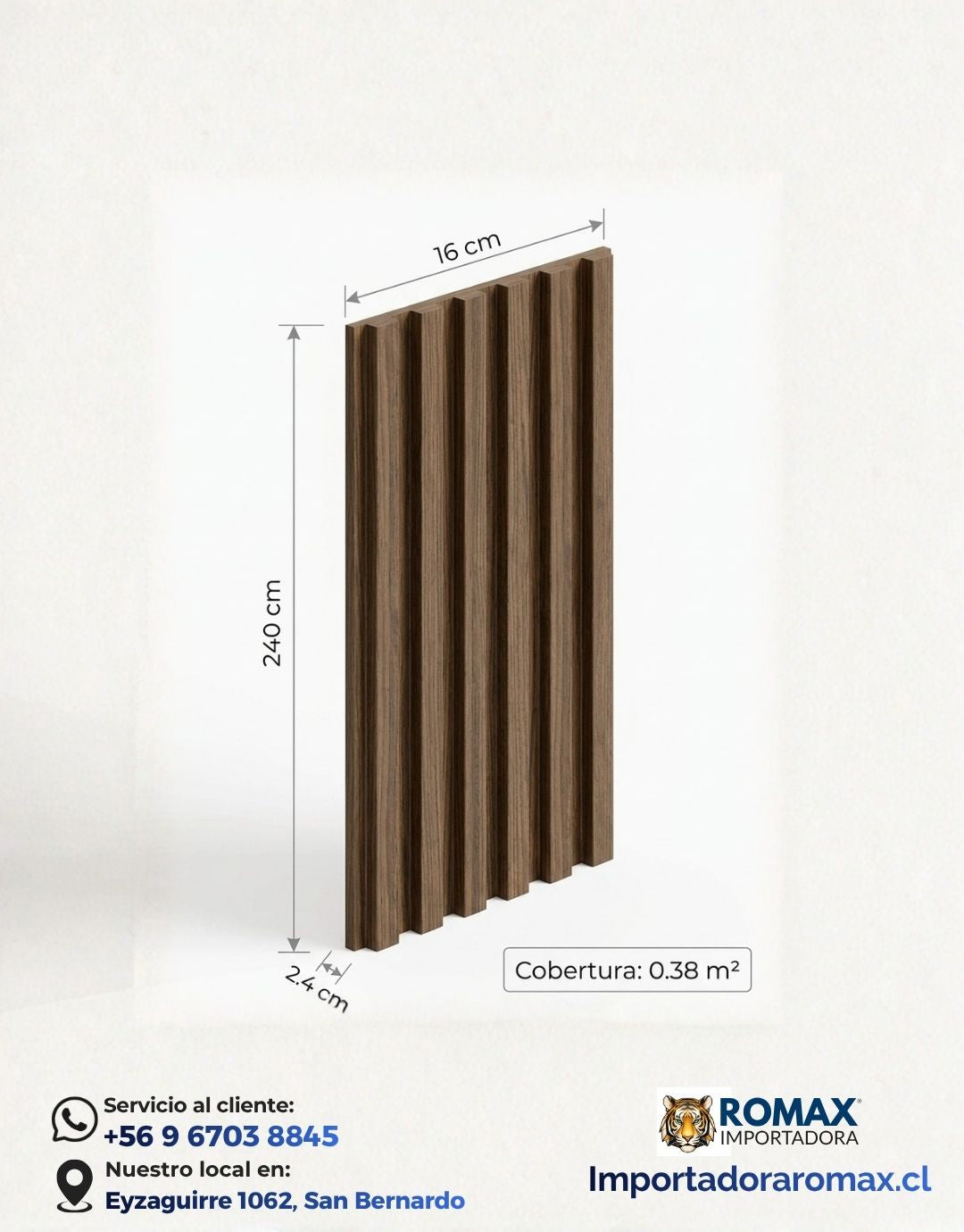 Panel decorativo de pared PVC | Color Café Claro