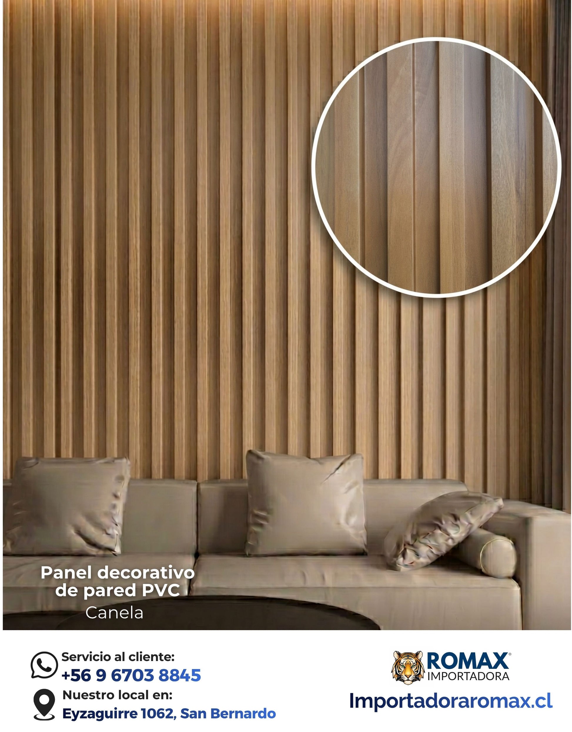 Panel decorativo de pared Color Canela
