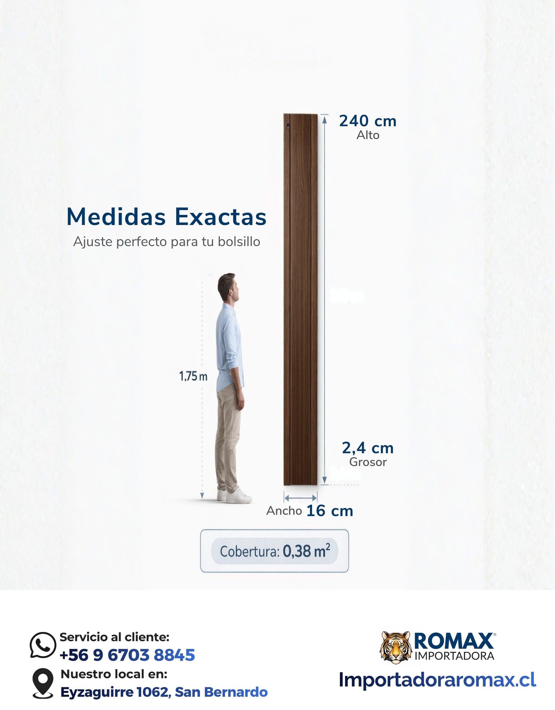 Panel decorativo de pared Color Cerezo Claro