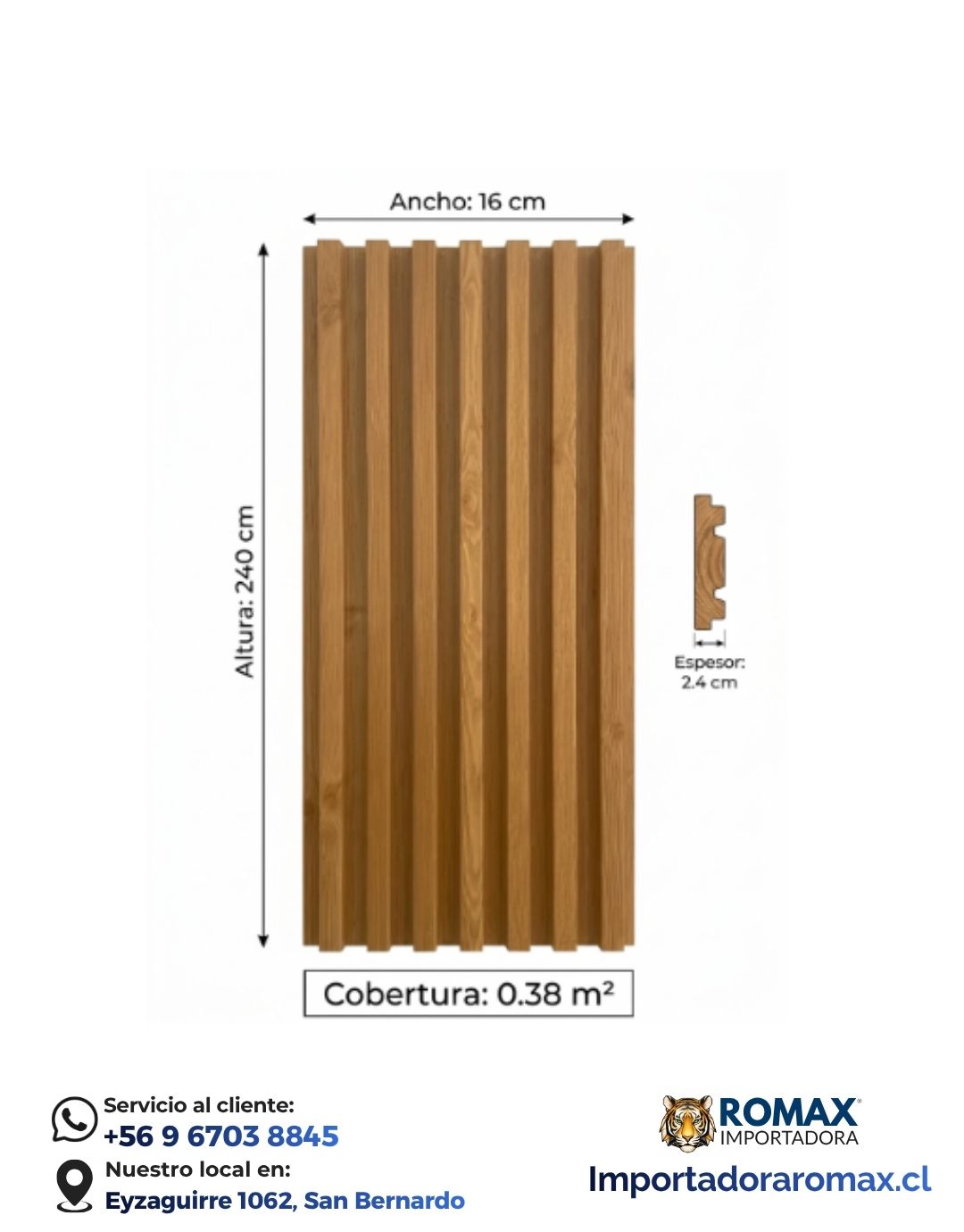 Panel decorativo de pared PVC | Color Miel