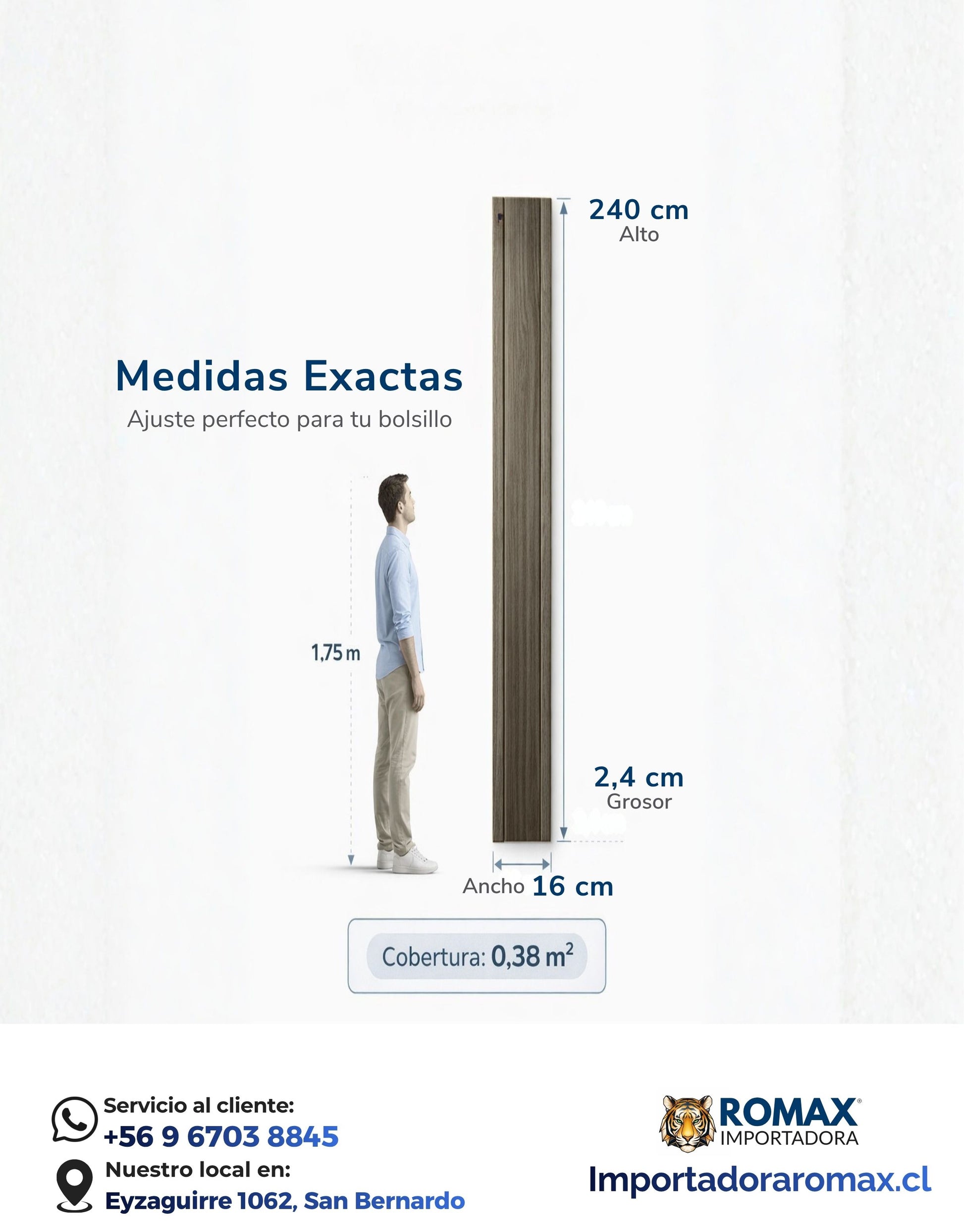 Panel decorativo de pared Color Pino