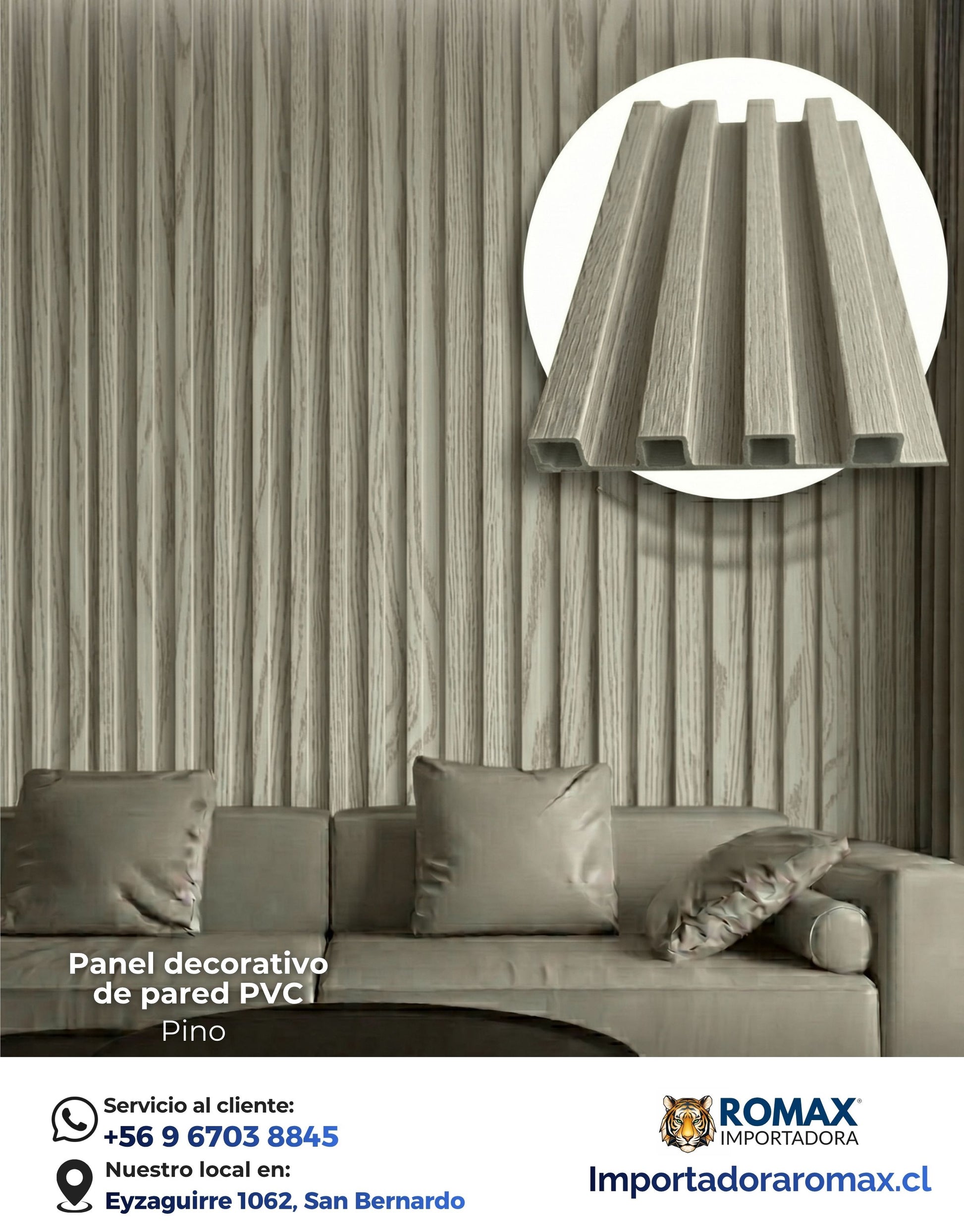 Panel decorativo de pared Color Pino