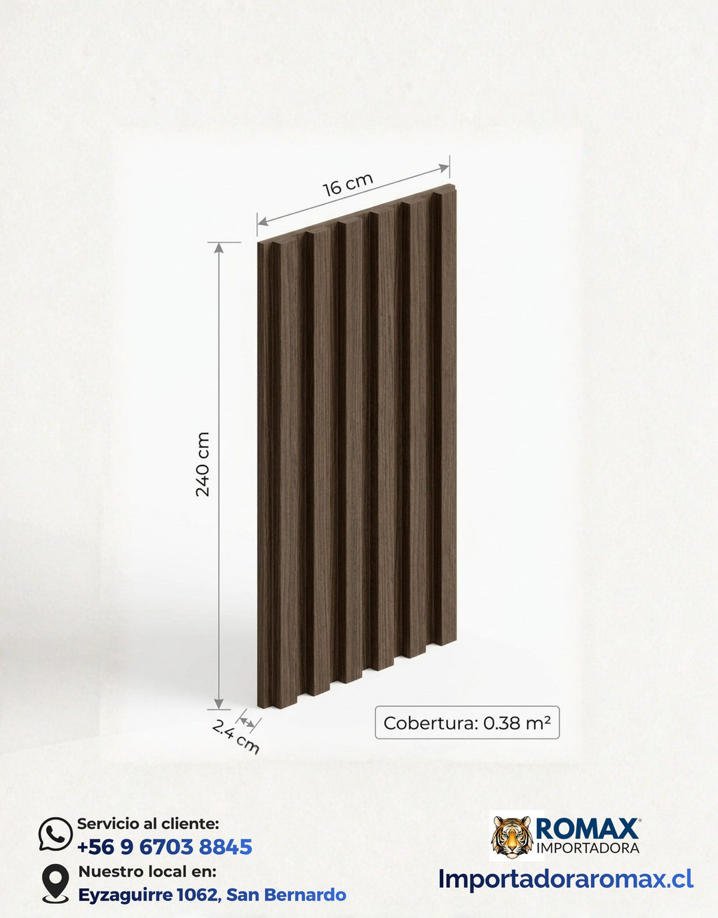 Panel decorativo de pared Color Roble
