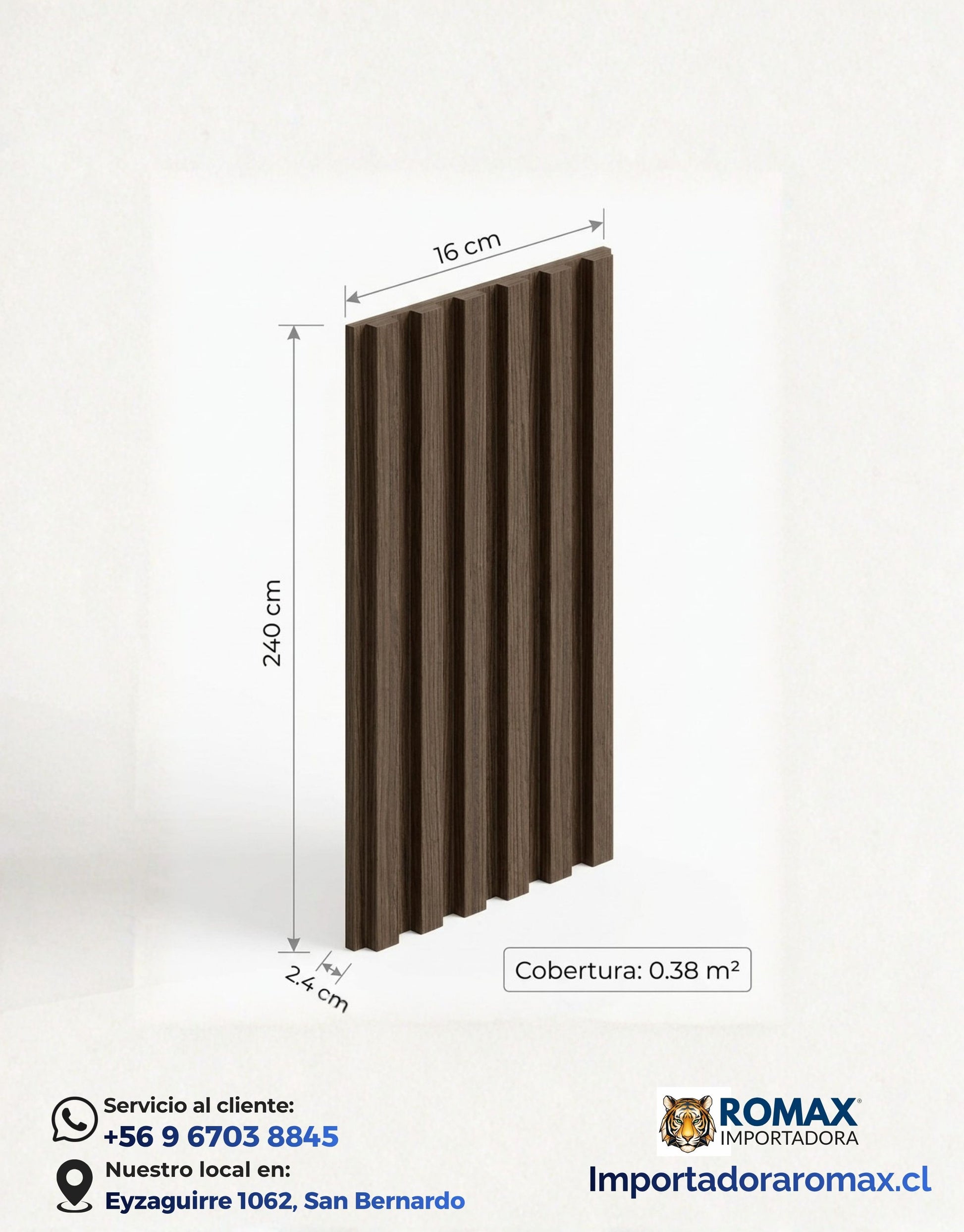 Panel decorativo de pared Color Roble