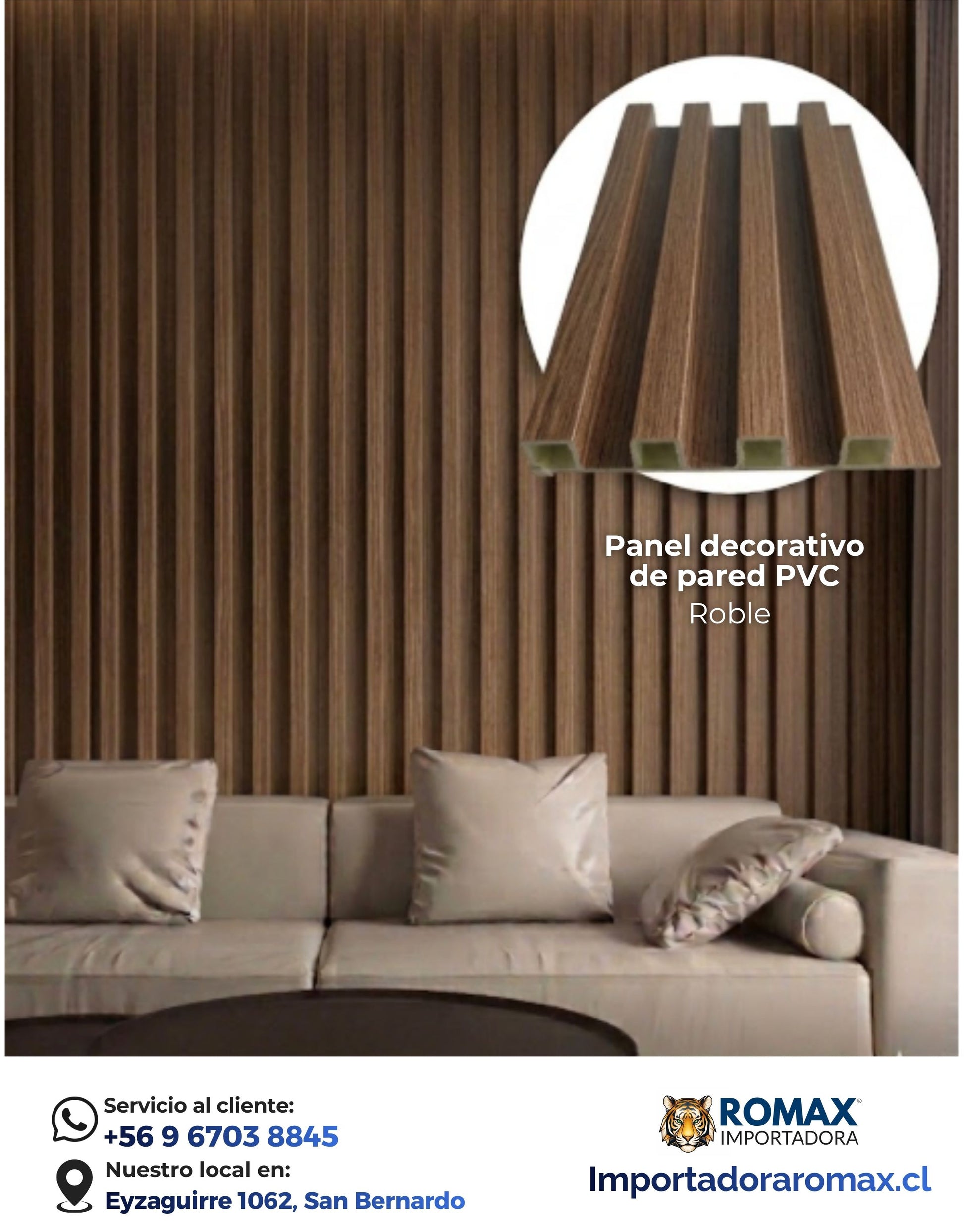 Panel decorativo de pared Color Roble