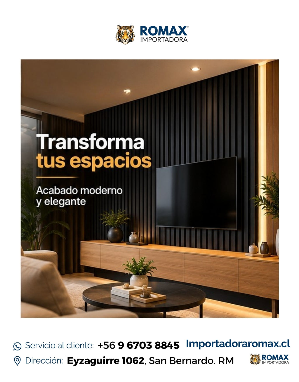 Wall Panel Negro 16 x 240 cm - detalle del revestimiento | Importadora ROMAX