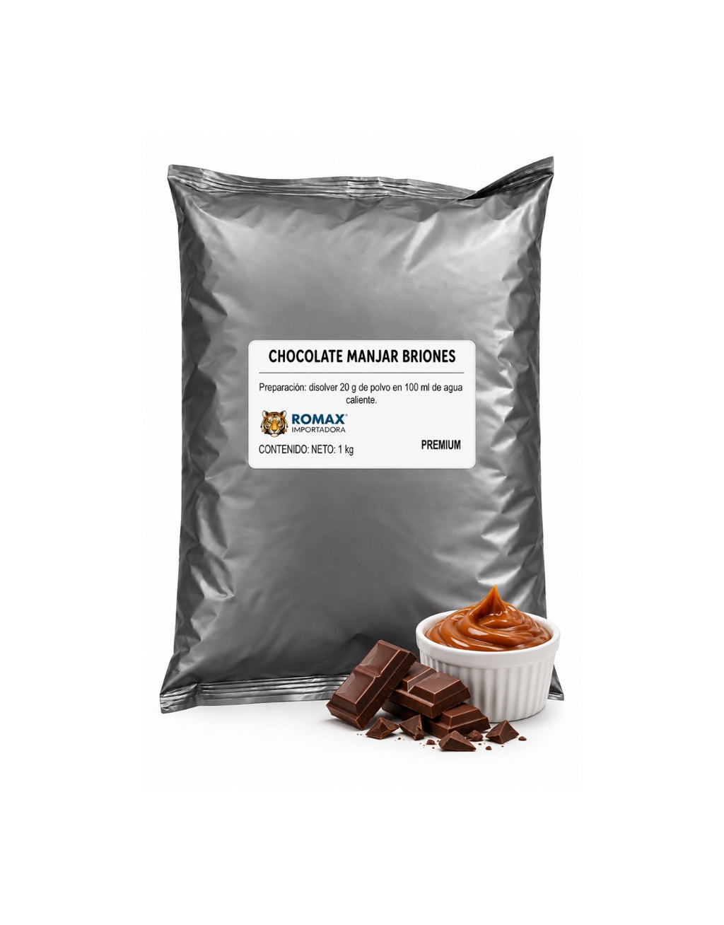 Chocolate Manjar Briones 1 kg | Para Máquinas Vending y en Casa